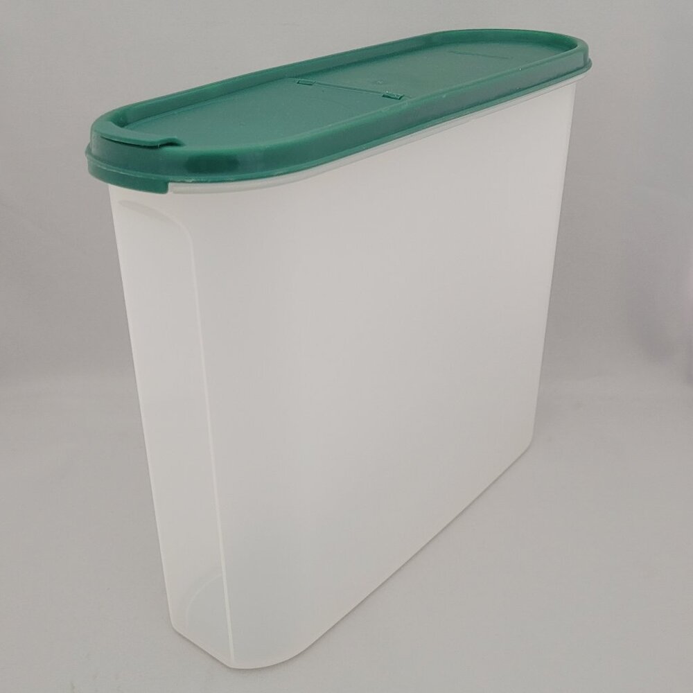 Tupperware 2351 Modular Mates Super Oval 4 Container 16 Cup Green Lid Pour Spout